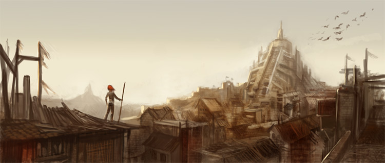 skyline ishtar environment concept art