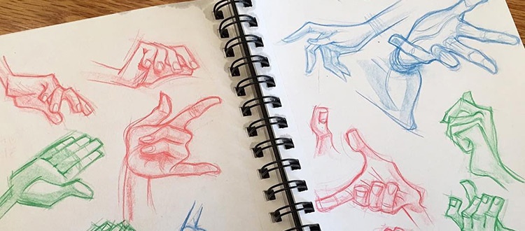 Drawing my left hand for reference : r/learntodraw