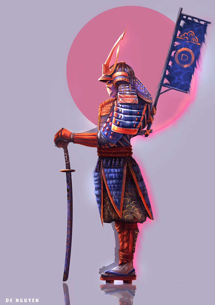 samurai character art concept