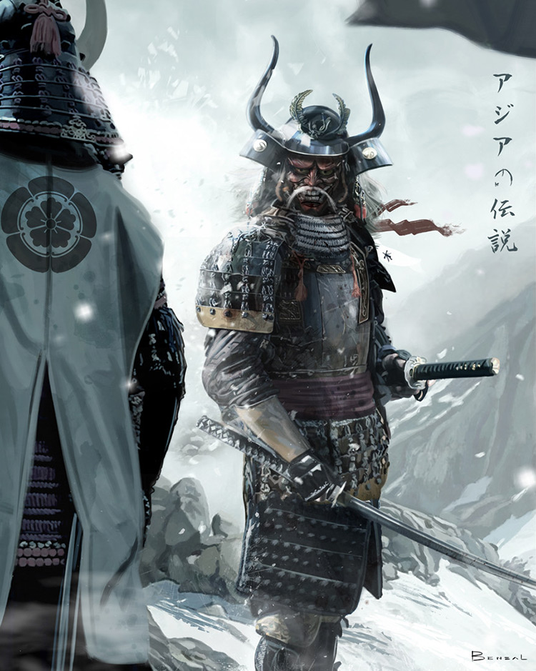 samurai kamen-bushi warrior art concept