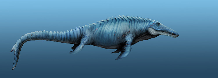 dinosaur mosasaurus underwater concept art illustration