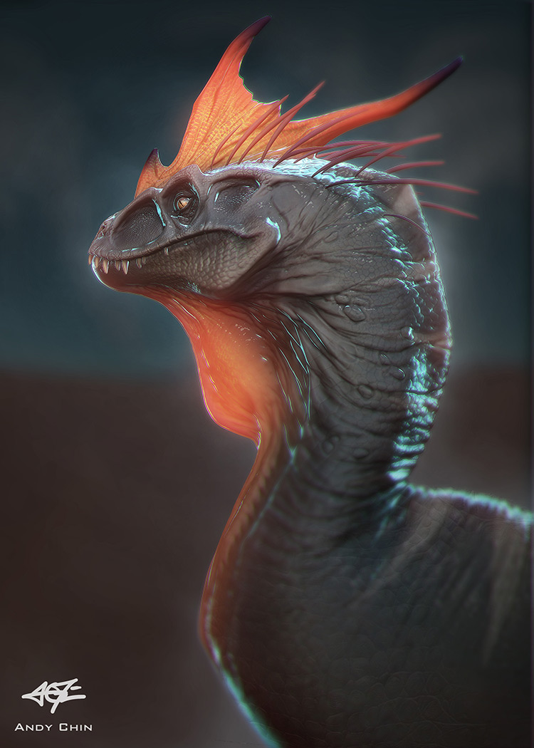 dinosaur raptor crest concept art