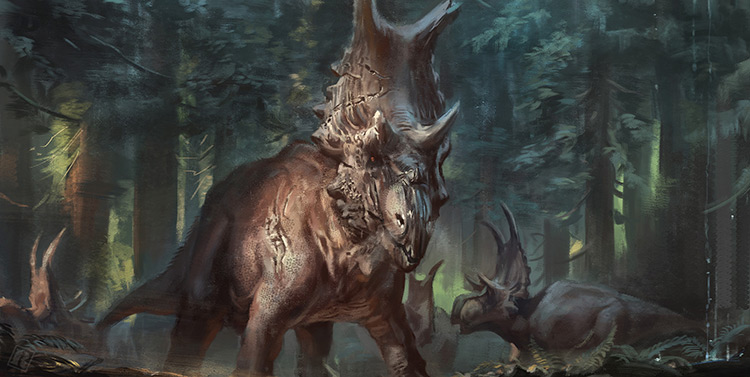 dinosaur diabloceratops creature art illustration