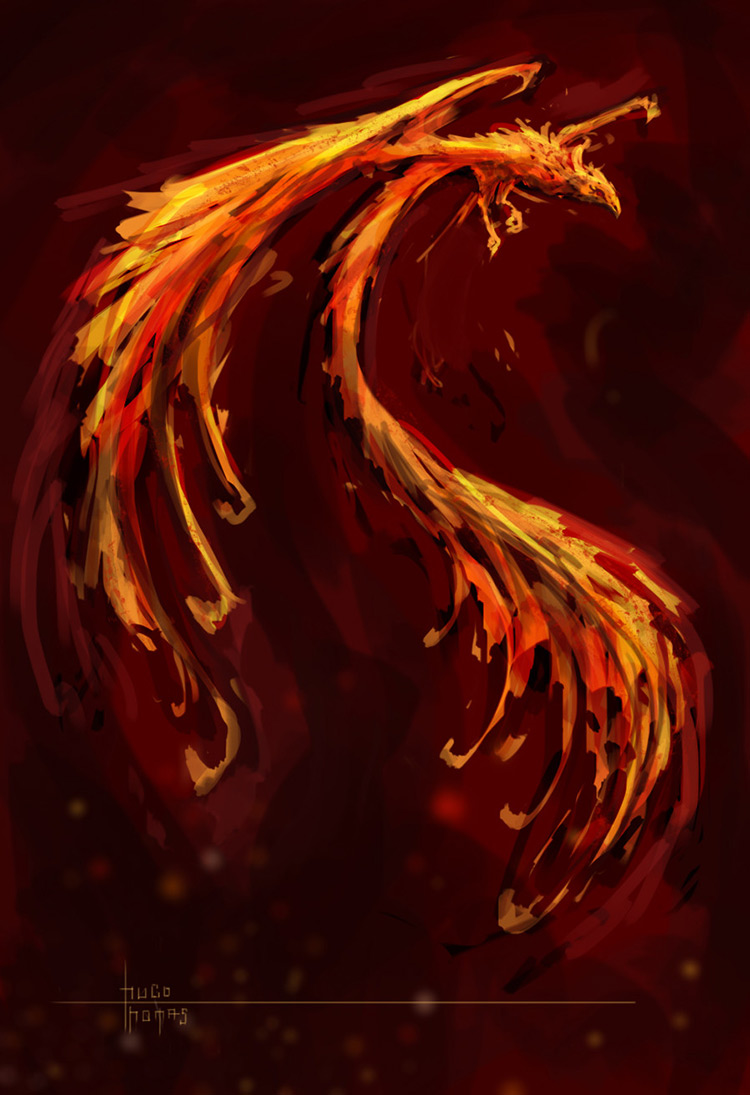 Created by. phoenix firebird fantasy illustration art. 