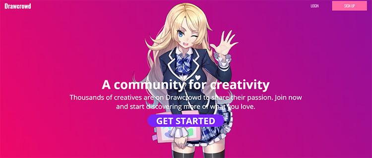 Drawcrowd homepage