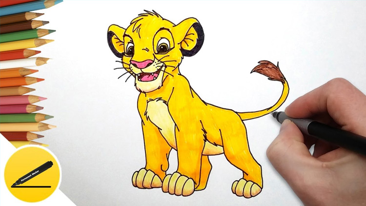 step by step drawings of disney characters