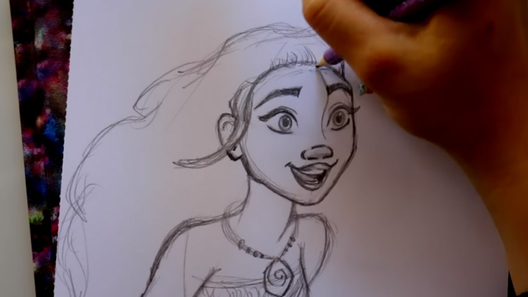 easy pencil drawings of disney characters