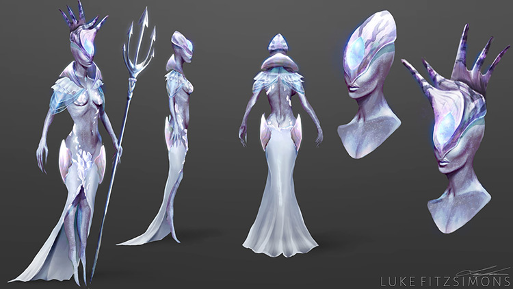 alien design queen character art concept