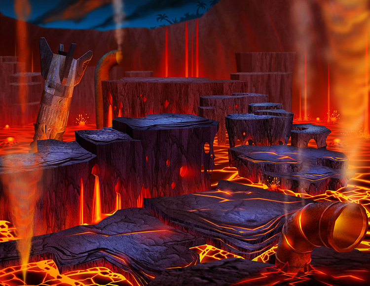 volcano lava junkyard magma concept art