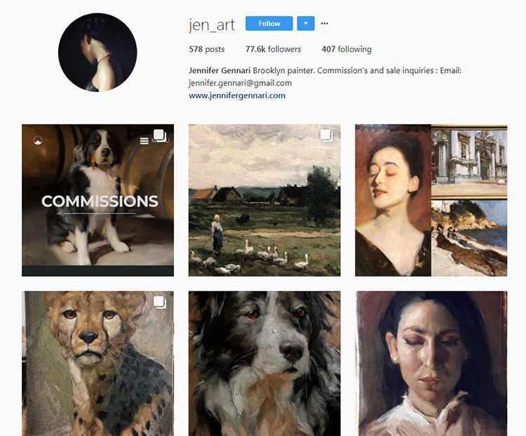 Jen Gennari Artist Instagram