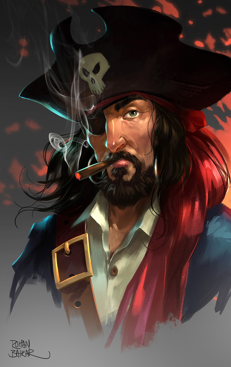 pirate corsair portrait art concept