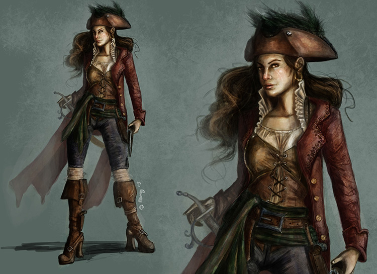 girl pirate art