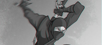 Black & White Ninja Character