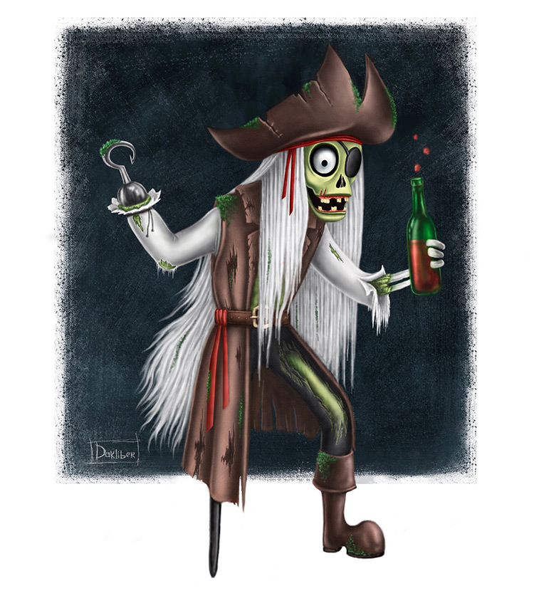 zombie pirate undead art illustration