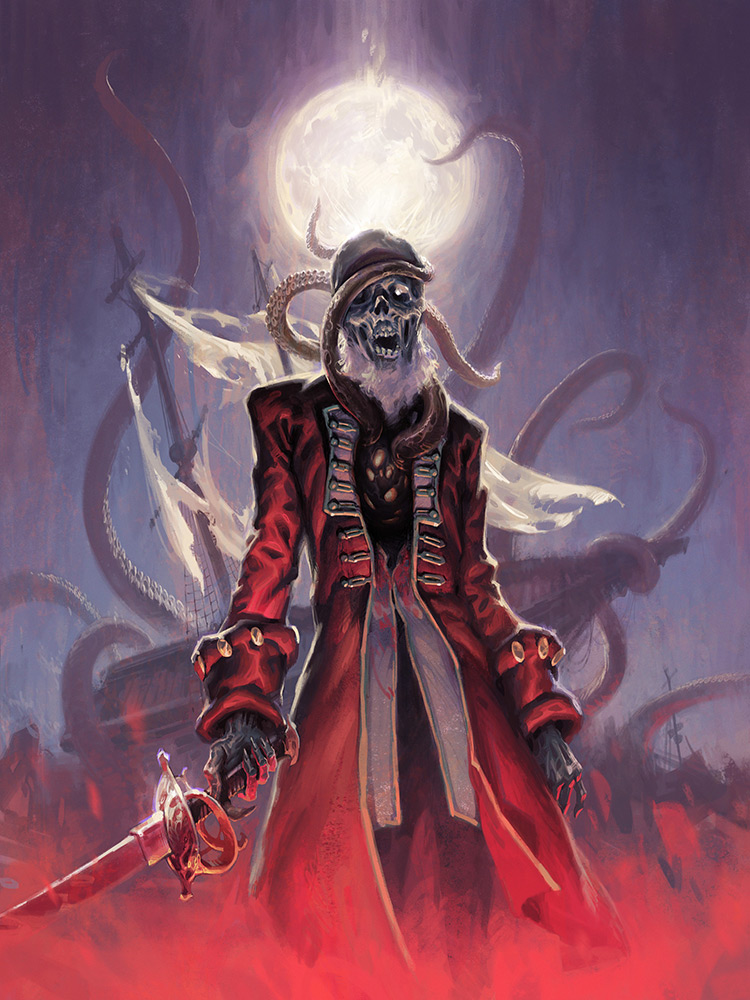 zombie pirate undead horror character art illustration