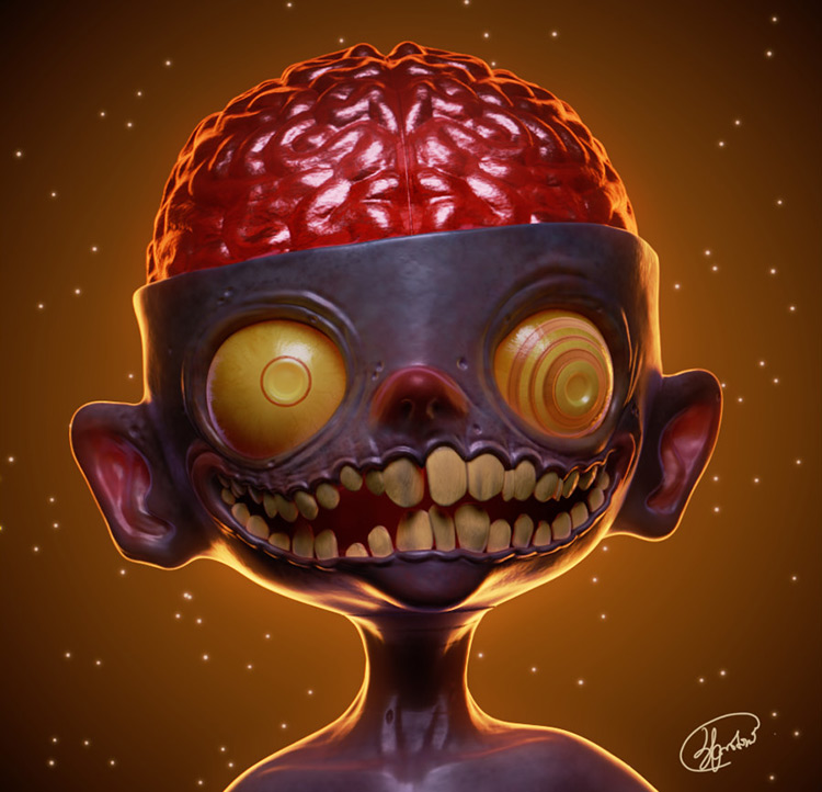 zombie boy undead character concept art