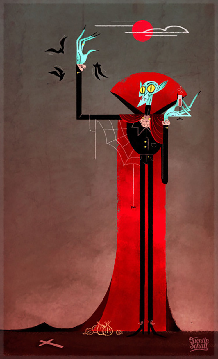 vampire cartoon character design art illustration