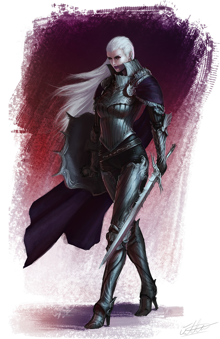 vampire knight sword fantasy art concept