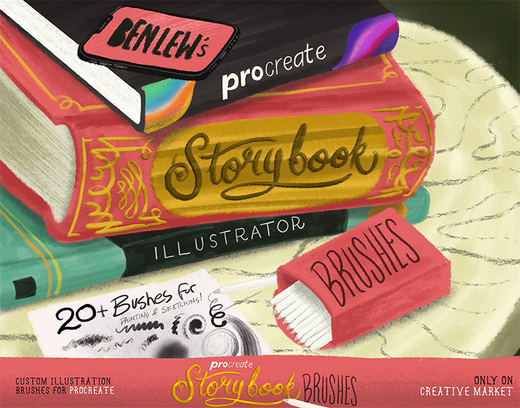 Storybook illustration brushes