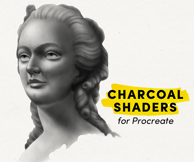 Charcoal procreate brushes pack