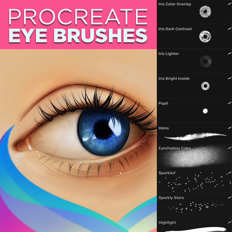 free eye brushes for procreate