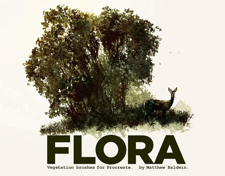 Flora brushes pack for Procreate
