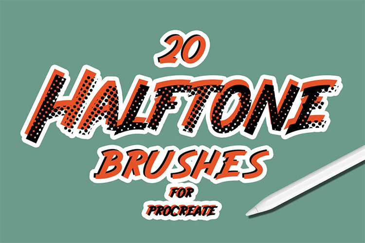 Halftone brushes pack