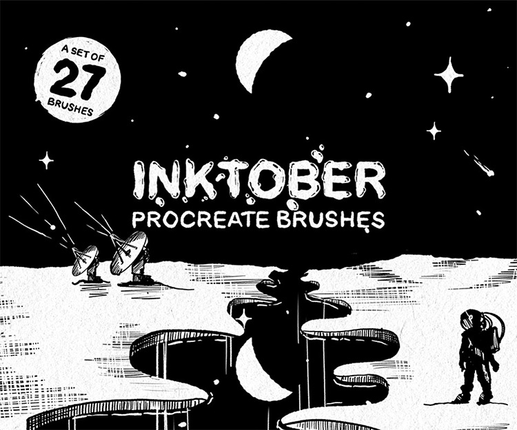 free inktober brushes procreate