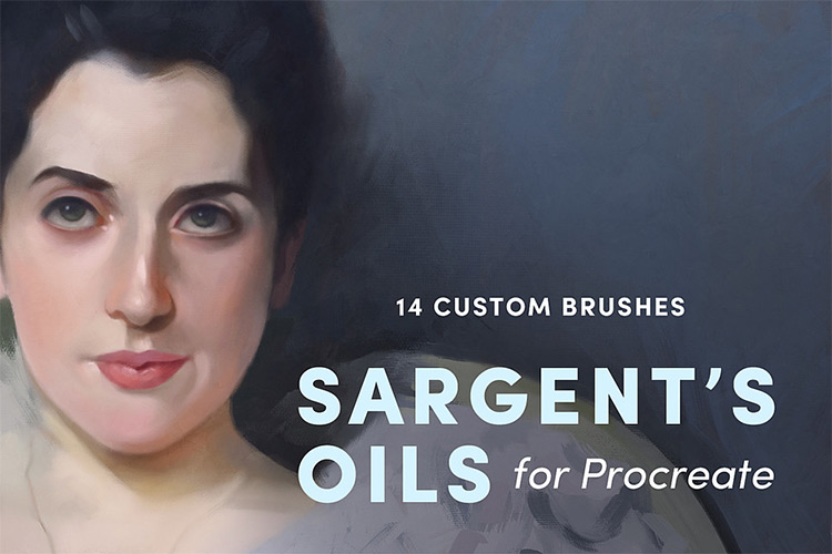 Sargent oil paint brushes for Procreate