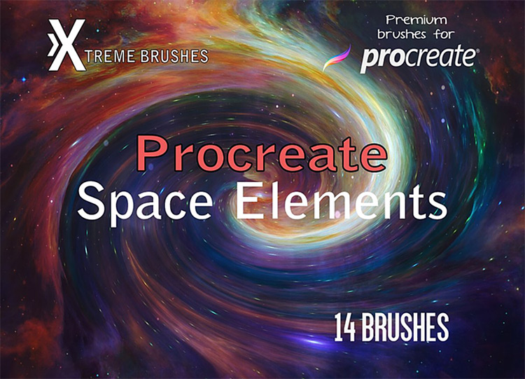 Space Elements Procreate brushset