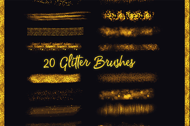 glitter brushes procreate free