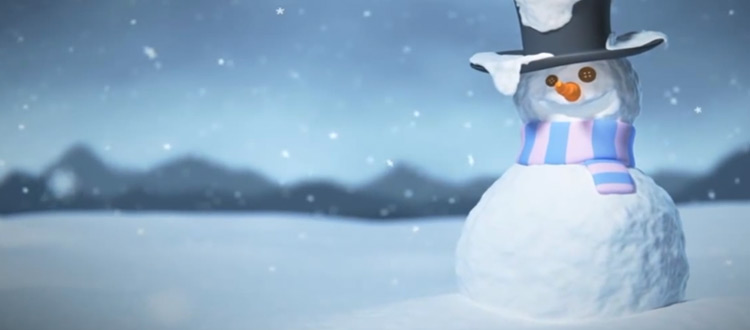 Snowman sculpted and modeled in 3D