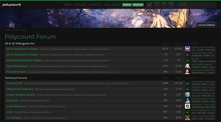Polycount forums
