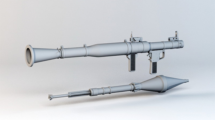 rpg rocket launcher weapon model