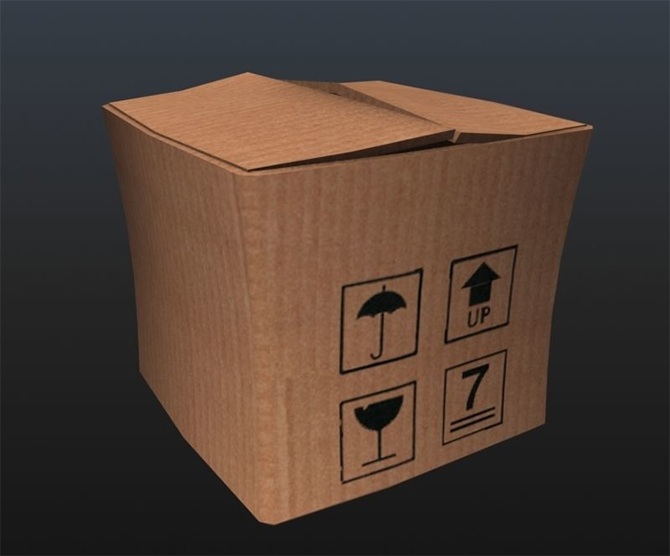 Animated cardboard box model