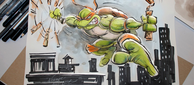 teenage mutant ninja turtle sketch
