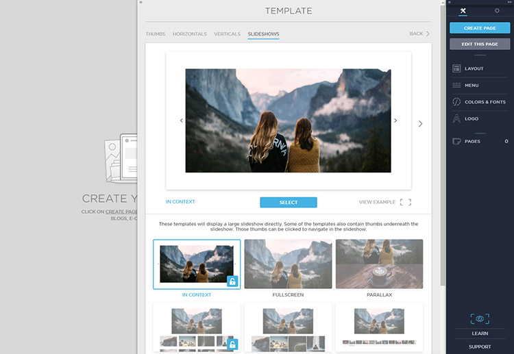 Adding custom templates for new page