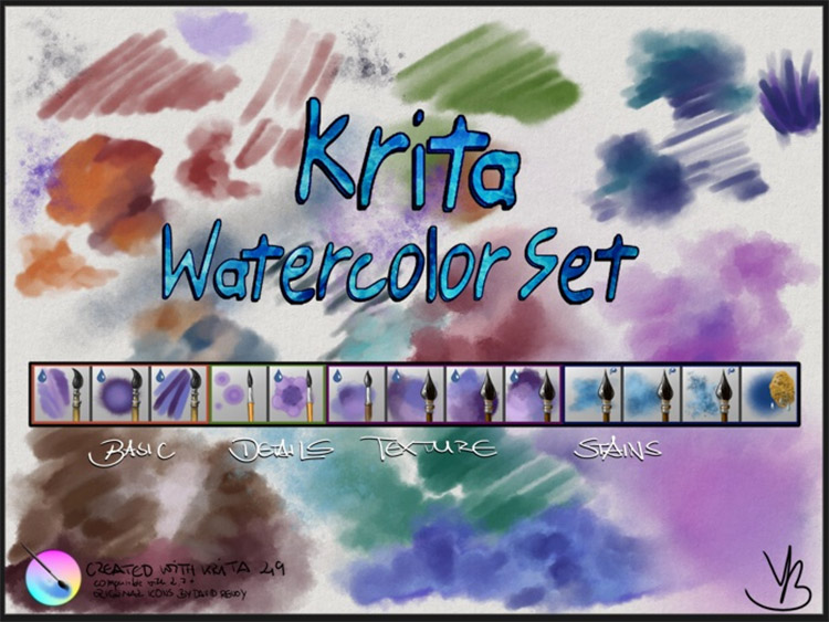 Watercolor brush set