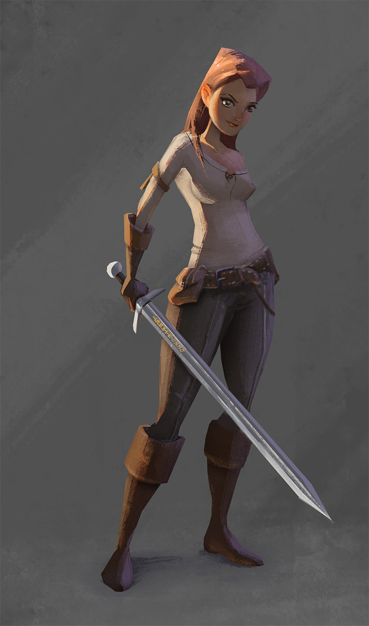 Sword girl artwork