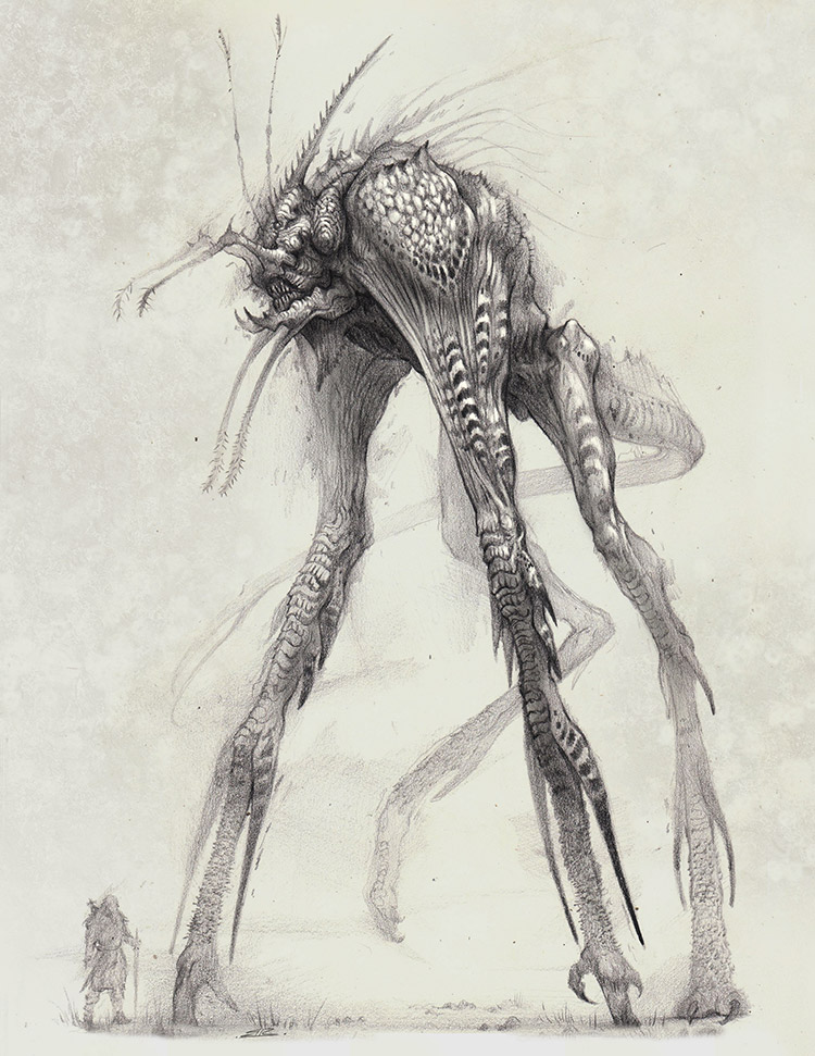 Karphanoid creature drawing