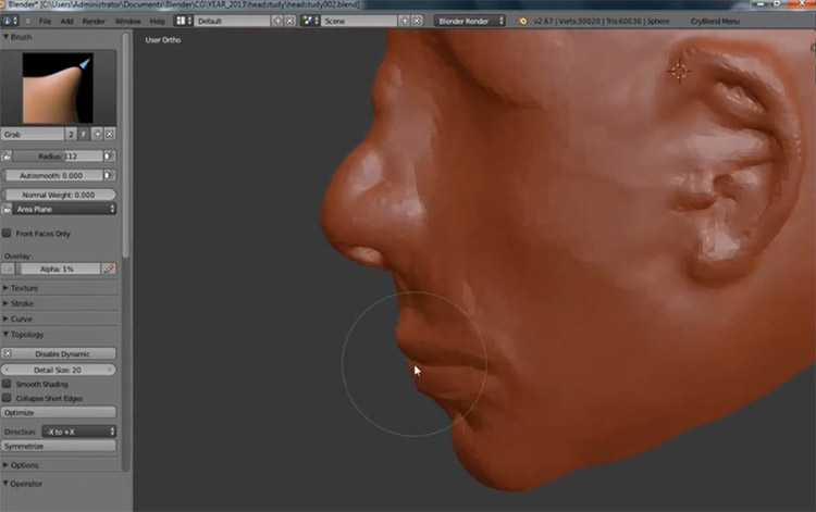 sculpting blender