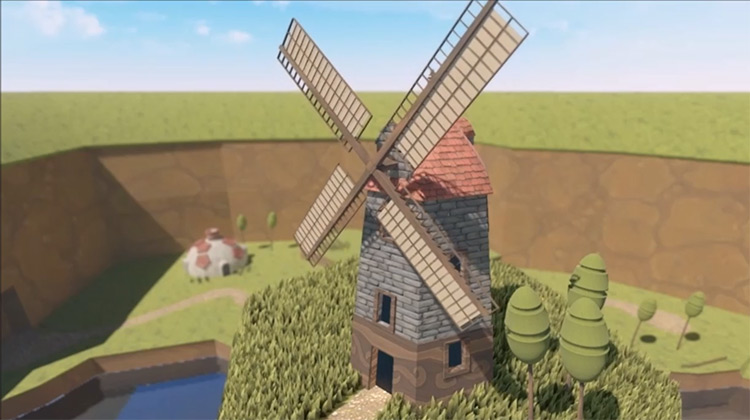 3D windmill environment design