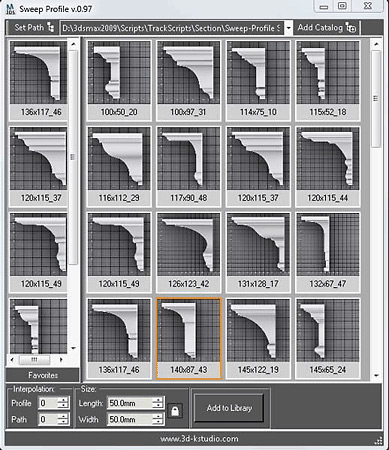 Sweep Profiler 3ds Max plugin