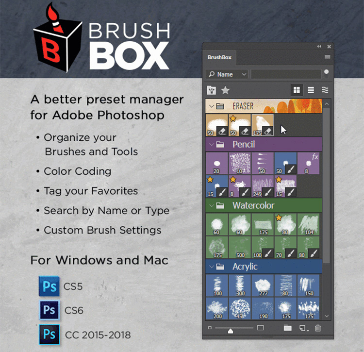 BrushBox Photoshop plugin