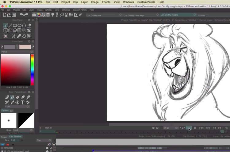 tvpaint pro 11 flip through keyframe