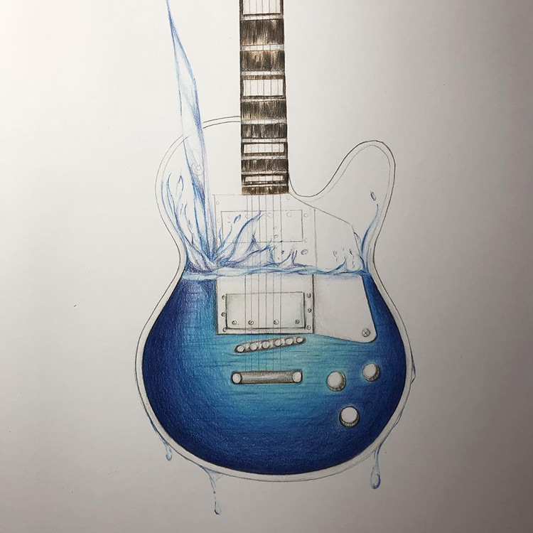 Featured image of post Creative Abstract Guitar Drawing Graduate andrew wasson the creative guitar studio courses contain exactly what students need to study from beginner right up to