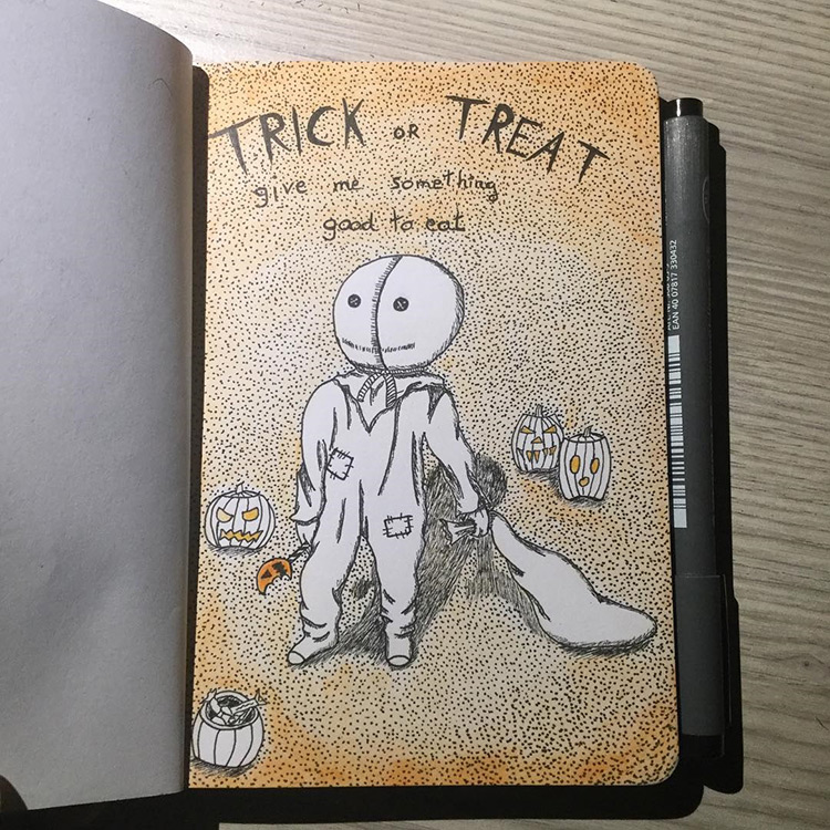 Cool halloween drawing