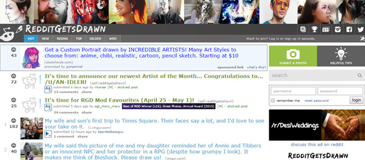 art-related subreddits