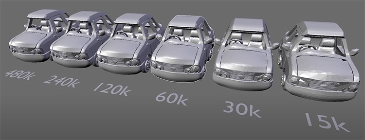 LOD Level of Detail in car models