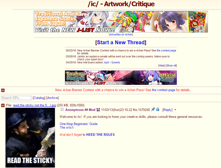 4chan ic art critique forums